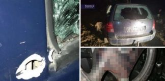 AUTO POTPUNO IZREŠETAN, SRBIN POGOĐEN U GRUDI Stravičan prizor kod Bistričkog mosta posle napada Kurtijevih terorista! (VIDEO)