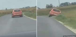 PIJANI VOZAČ SLETEO SA PUTA! Šokiraćete se kada vidite koliko je naduvao (VIDEO)